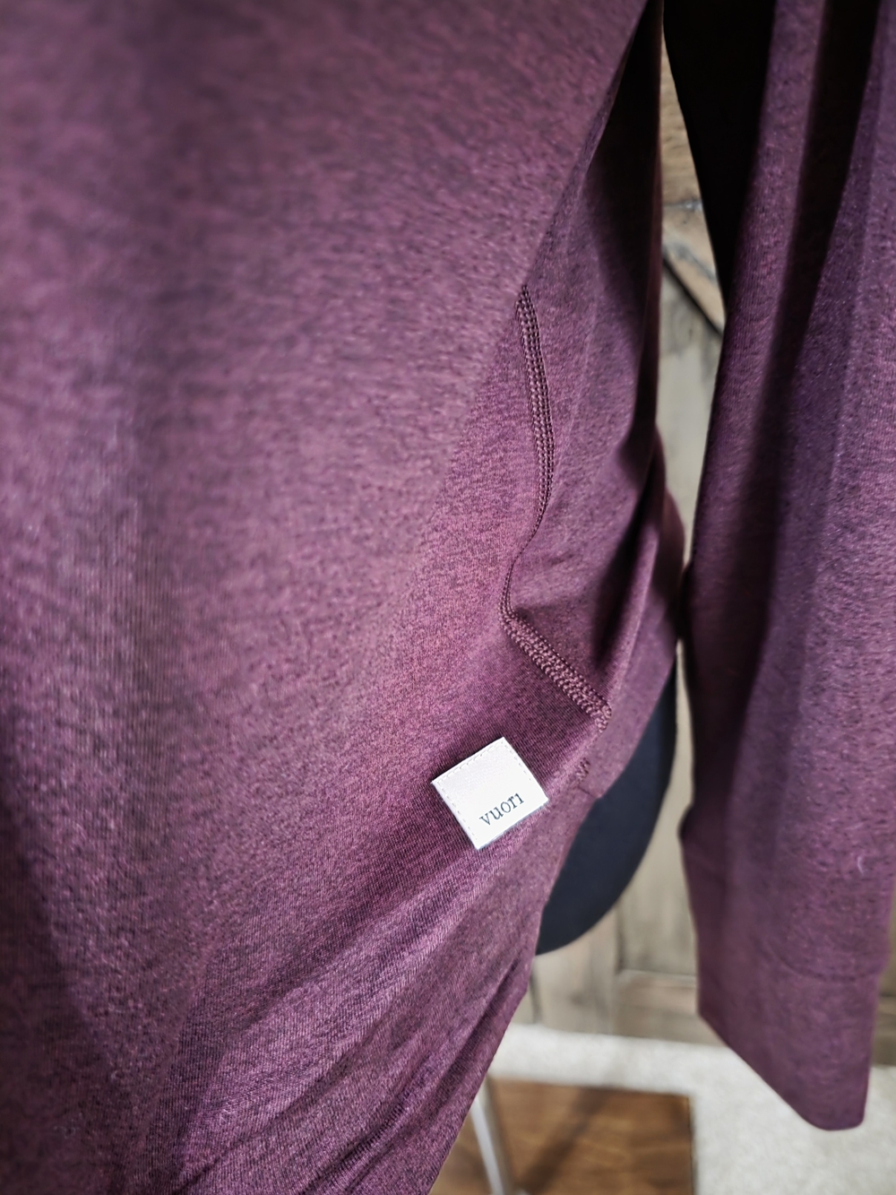Vuori Halo Burgundy Hooded Pullover Sweatshirt - Picture 3 of 5